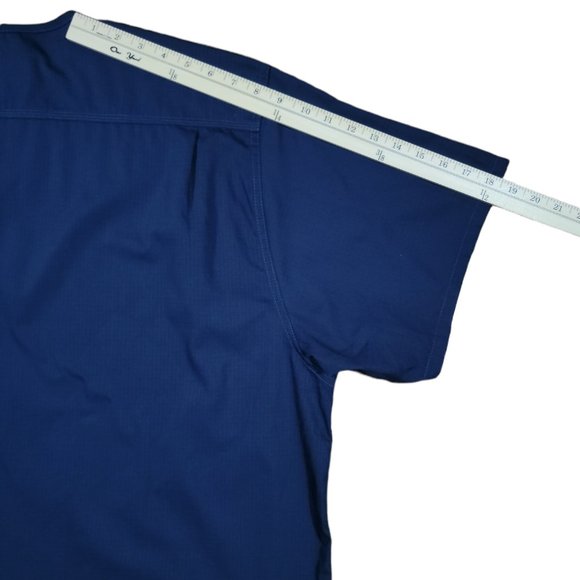 Carhartt Mens Ripstop Utility Scrub Top Sz 3X Navy Medical Shirt - Picture 7 of 8
